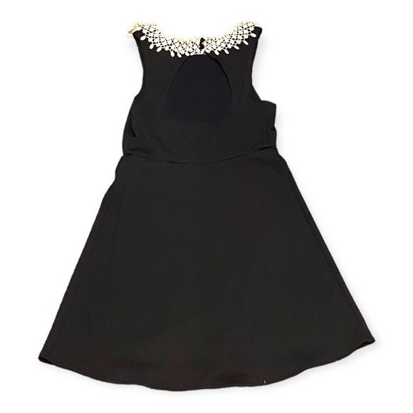 Free People Waffle Knit Dress With Crocheted Collar - Picture 5 of 8